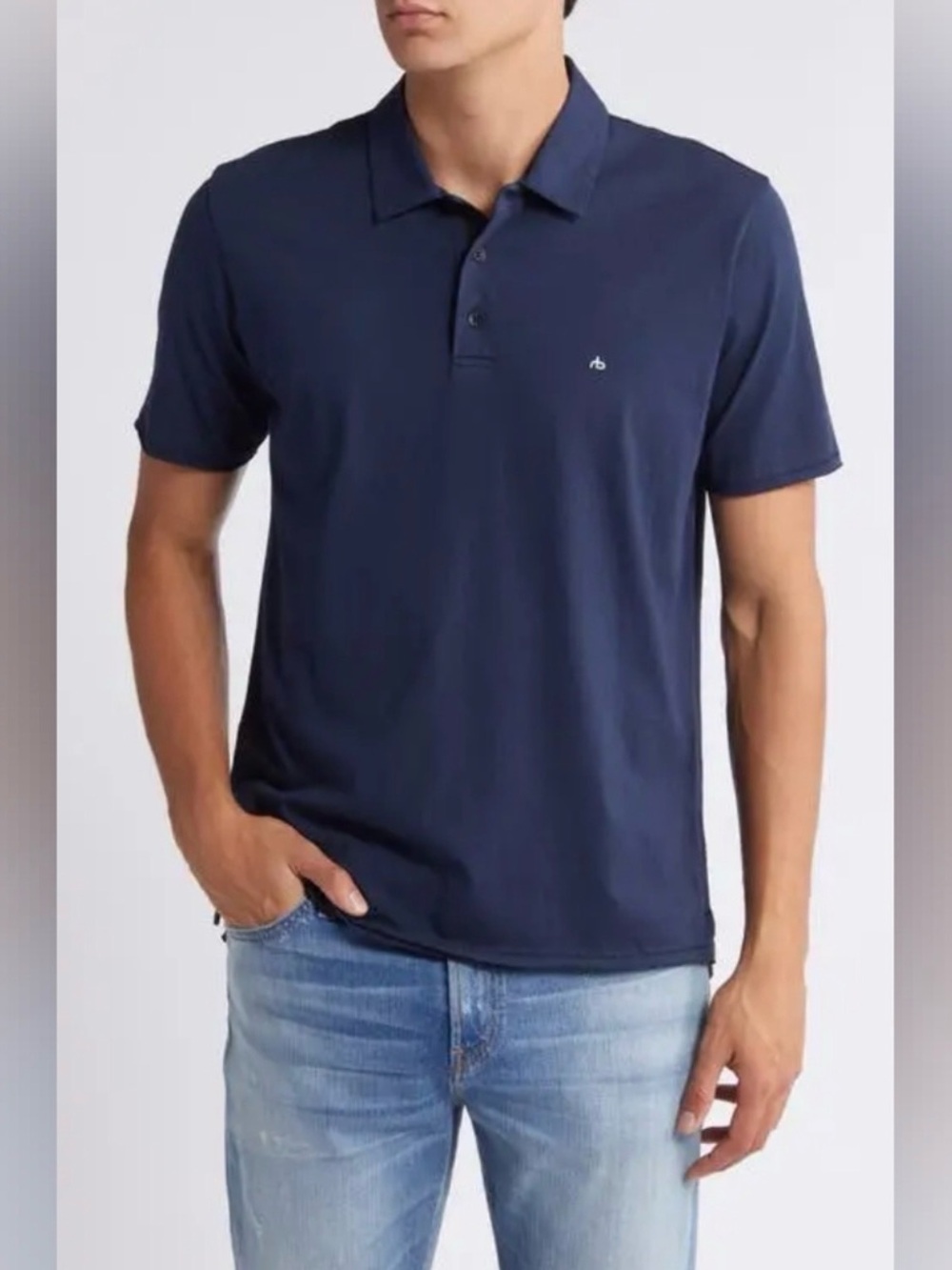 Rag & bone Men's black Polo Shirt - Classic Short Sleeve